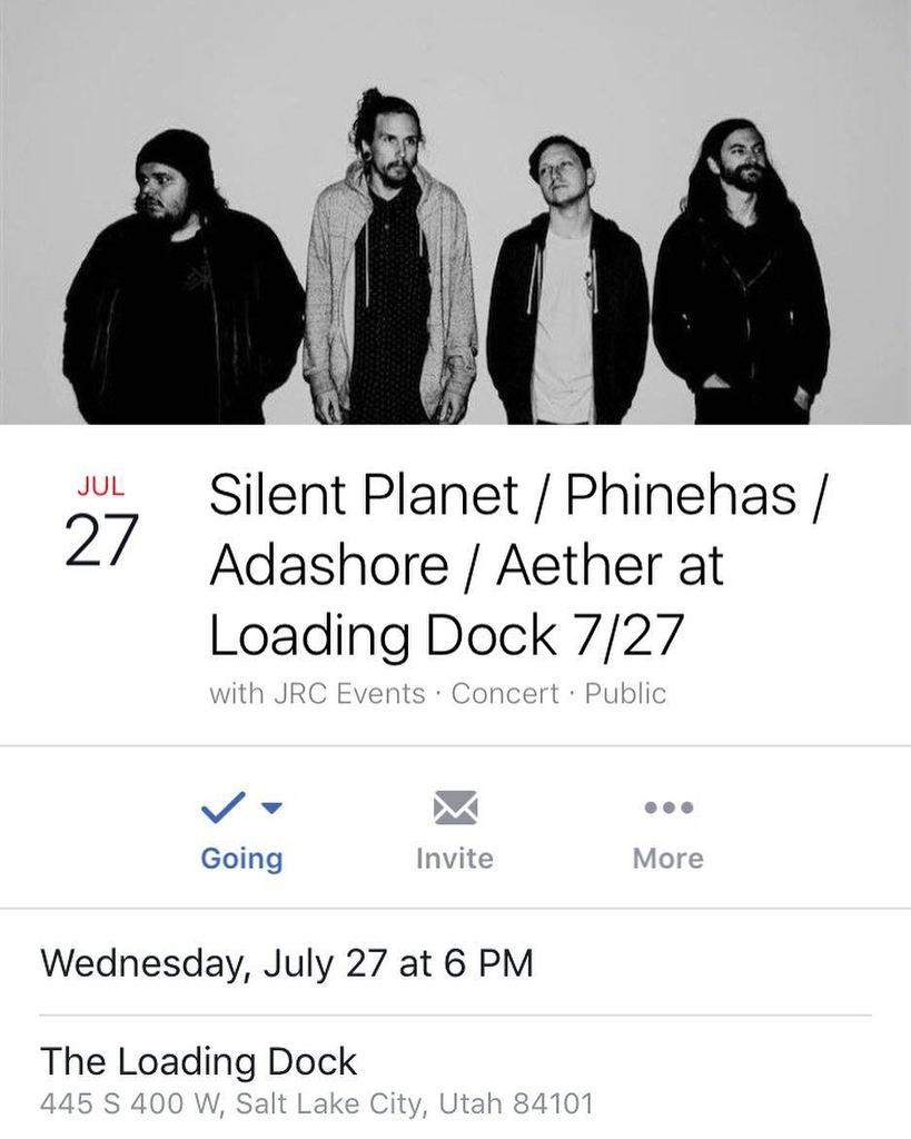 adashoreband's tweet photo. Come get stupid July 27th with us and @silentplanetband @phinehasband and @aether_slc // @jrcevents #adashore #adas… https://t.co/T9FFEK3ps8
