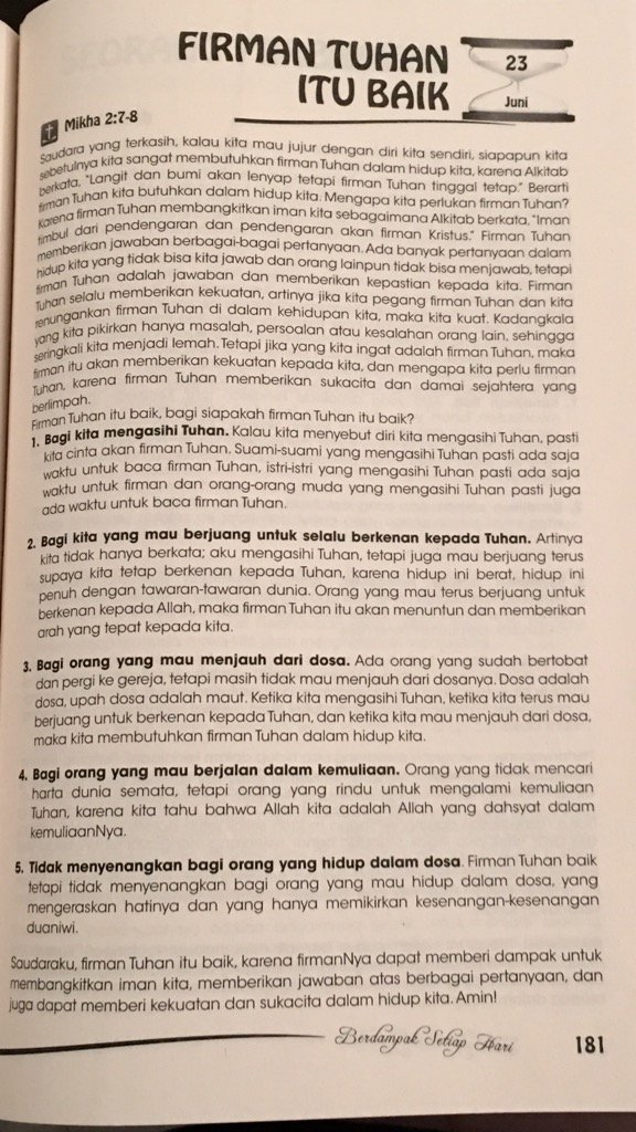 Firman Tuhan itu baik, bagi kita yg mengasihi Allah,....