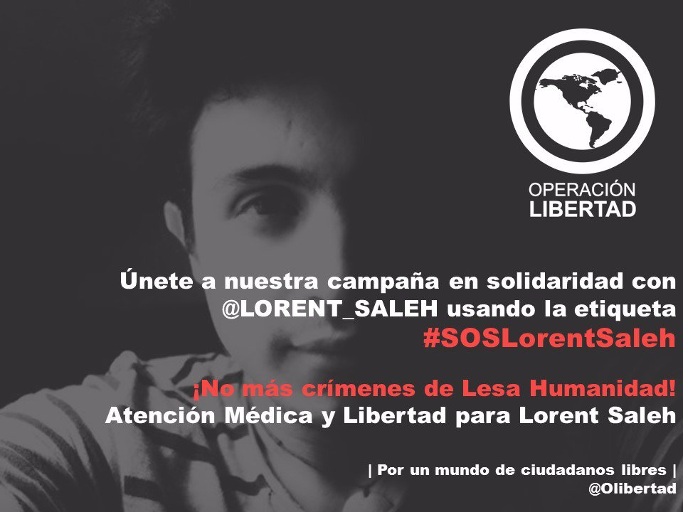 caracasorg's tweet photo. La Salud es un Derecho y el negar atención médica es Tortura y violación de los DDHH #SOSLorentSaleh https://t.co/lAI3aiXpHI