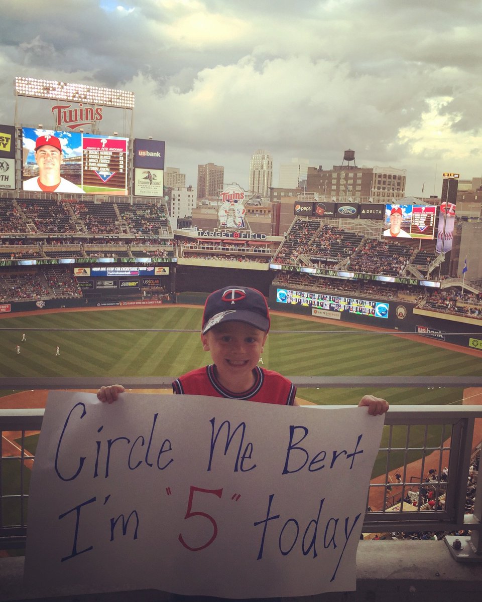 Dawstudio's tweet photo. At the game celebrating my son's birthday #twinspic https://t.co/7uuzJdapMF