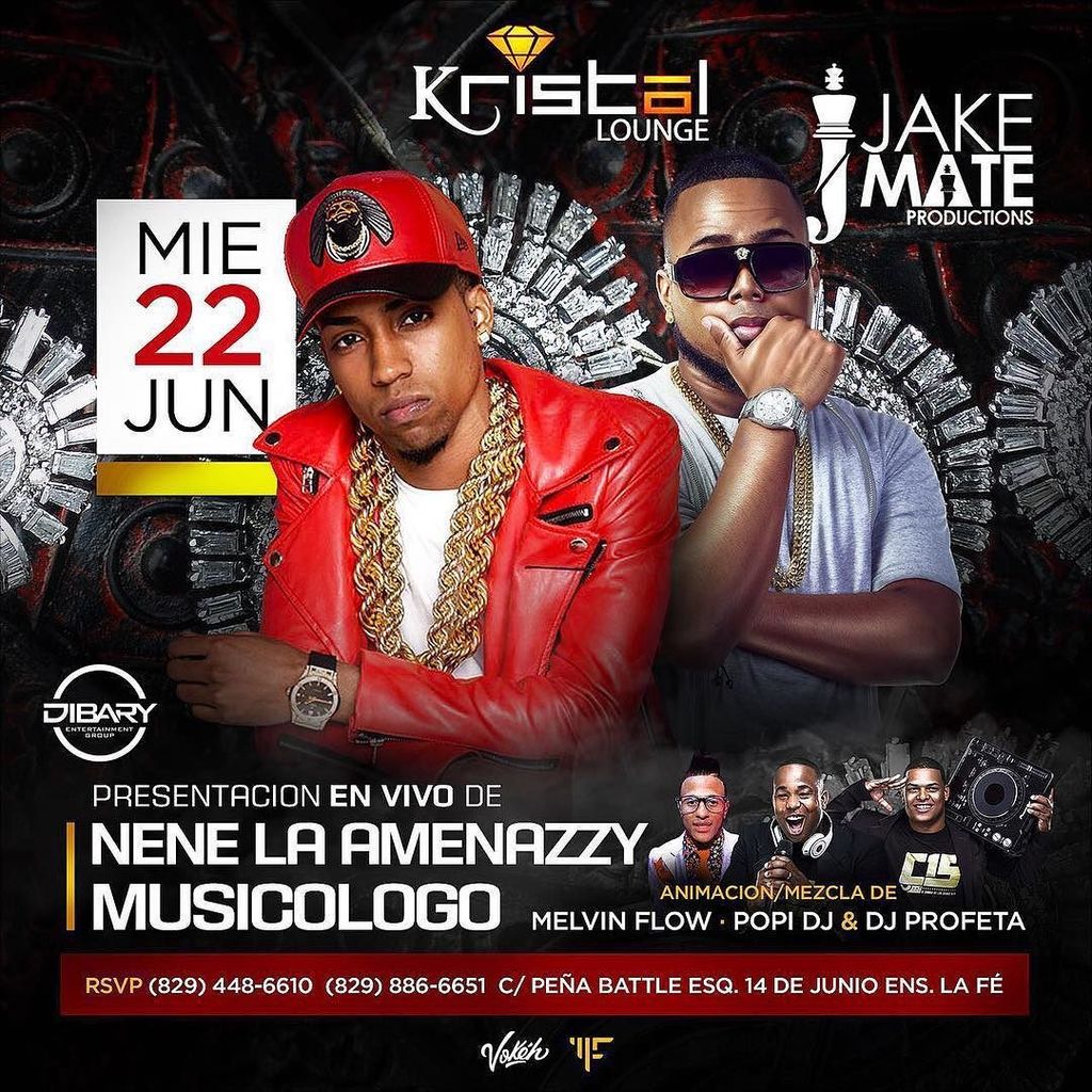 Hoy en @KristalLounge 🔥<a href="/Amenazzy/">El Nene La Amenaza</a> &amp; <a href="/MusicologoRD/">Musicologo RD</a> 🔥Rsvp 829-886-6651 ift.tt/28WfUpd