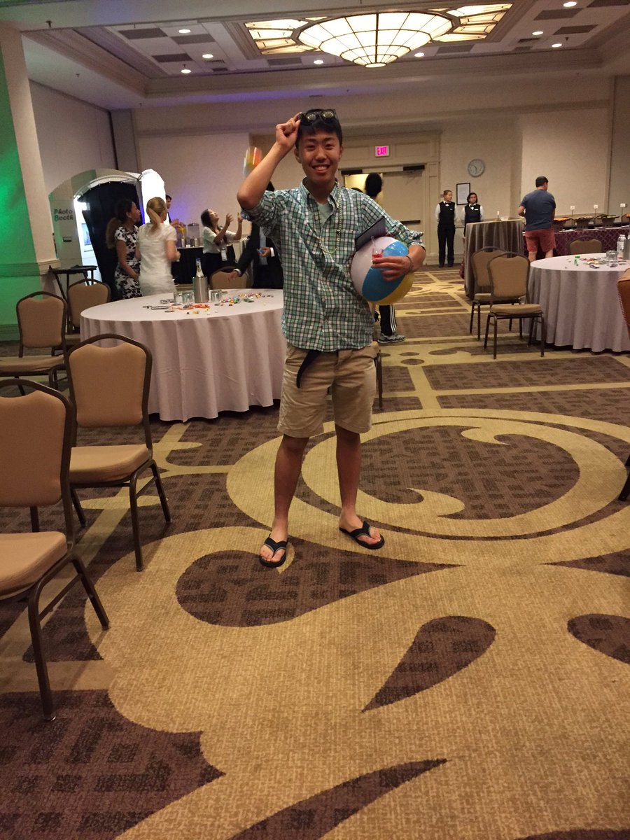 braceLITct's tweet photo. Is this kid ready to go to the beach or what?! Come party with us down in the conference room! #JASummit #NSLS https://t.co/uUZ2z6VSfu