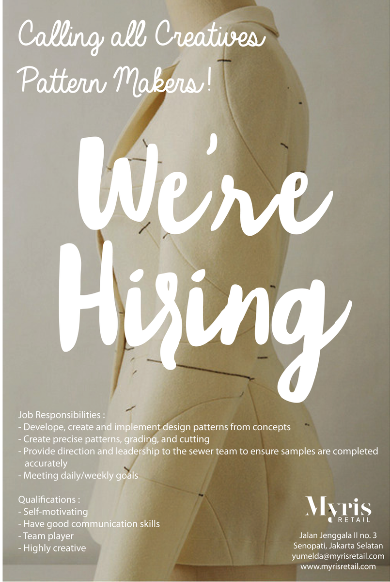 Join us by sending your CV to : yumelda@myrisretail.com It's a 9-5 full time job from Monday to Friday! #womenswear