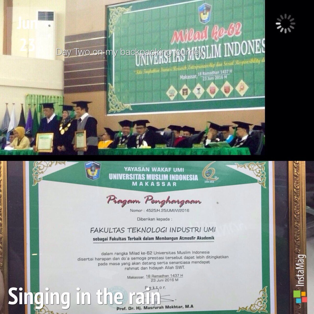 Fakultas Teknologi Industri mendapatkan penghargaan sebagai Fakultas terbaik dalam menciptakan atmosfir akademik.