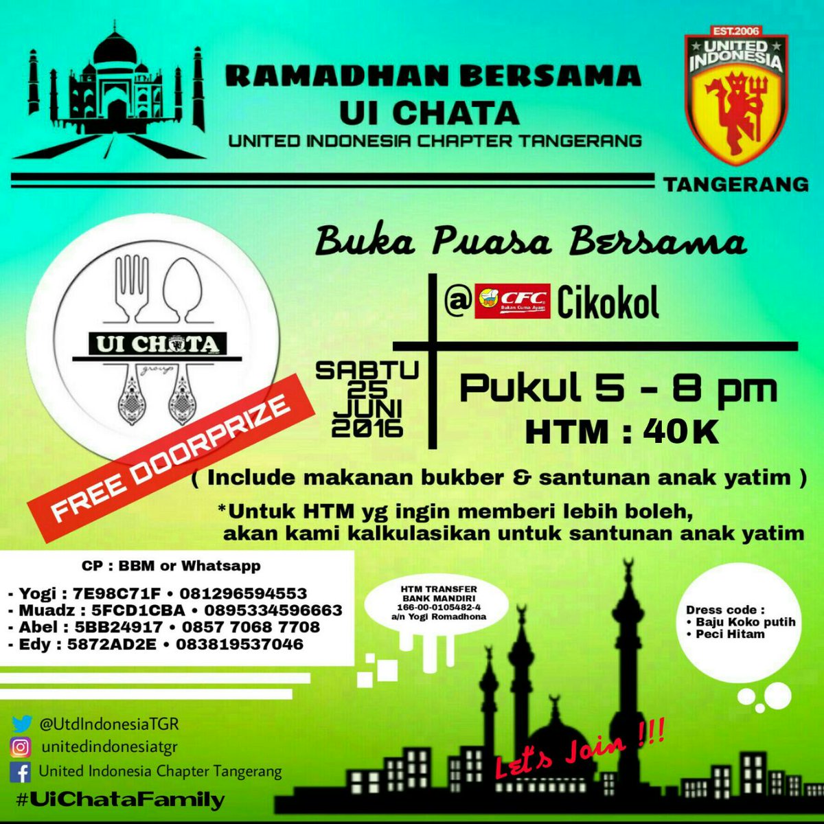 UtdIndonesiaTNG's tweet photo. H-2 Bukber UICHATA https://t.co/CeBmyeKg1J