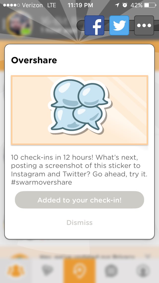 kimdonohue13's tweet image. It told me to do it...so I did. @DJKrunch513 @SwarmApp #swarmovershare #goaheadtryit #checkinapp #alwaysonthemove