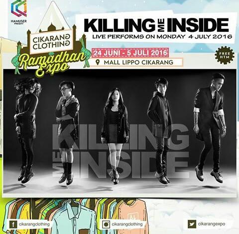 <a href="/KILLINGMEINSIDE/">Killing Me Inside</a> live 4 juli 2016 di <a href="/CikarangExpo/">CikarangClothingExpo</a> at mall lippo cikarang