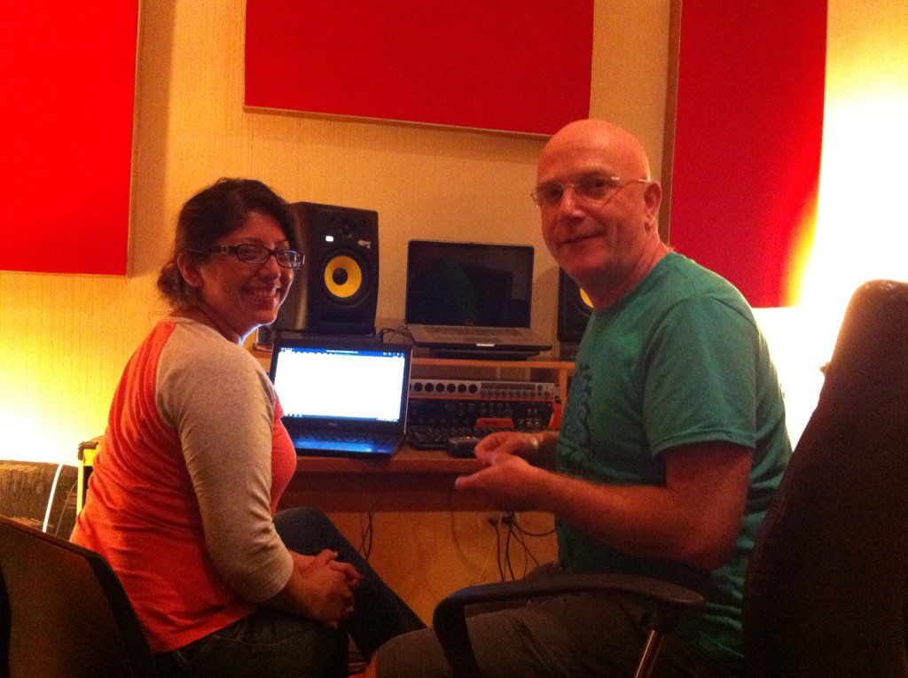 In the recording studio with <a href="/adstevenson99/">Dr. Andrew Stevenson</a> and @emymishyO - voice overs for our film #streetguate