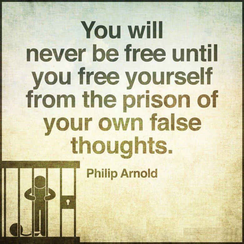 label_apps's tweet image. &quot;You will #never be free until you free yourself from the #prison of your own #false thoughts.&quot;