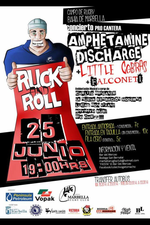 Se unen nuestros queridos Falconeti a un cartel de lujo junto a los míticos Amphetamine Discharge y Little Cobras.