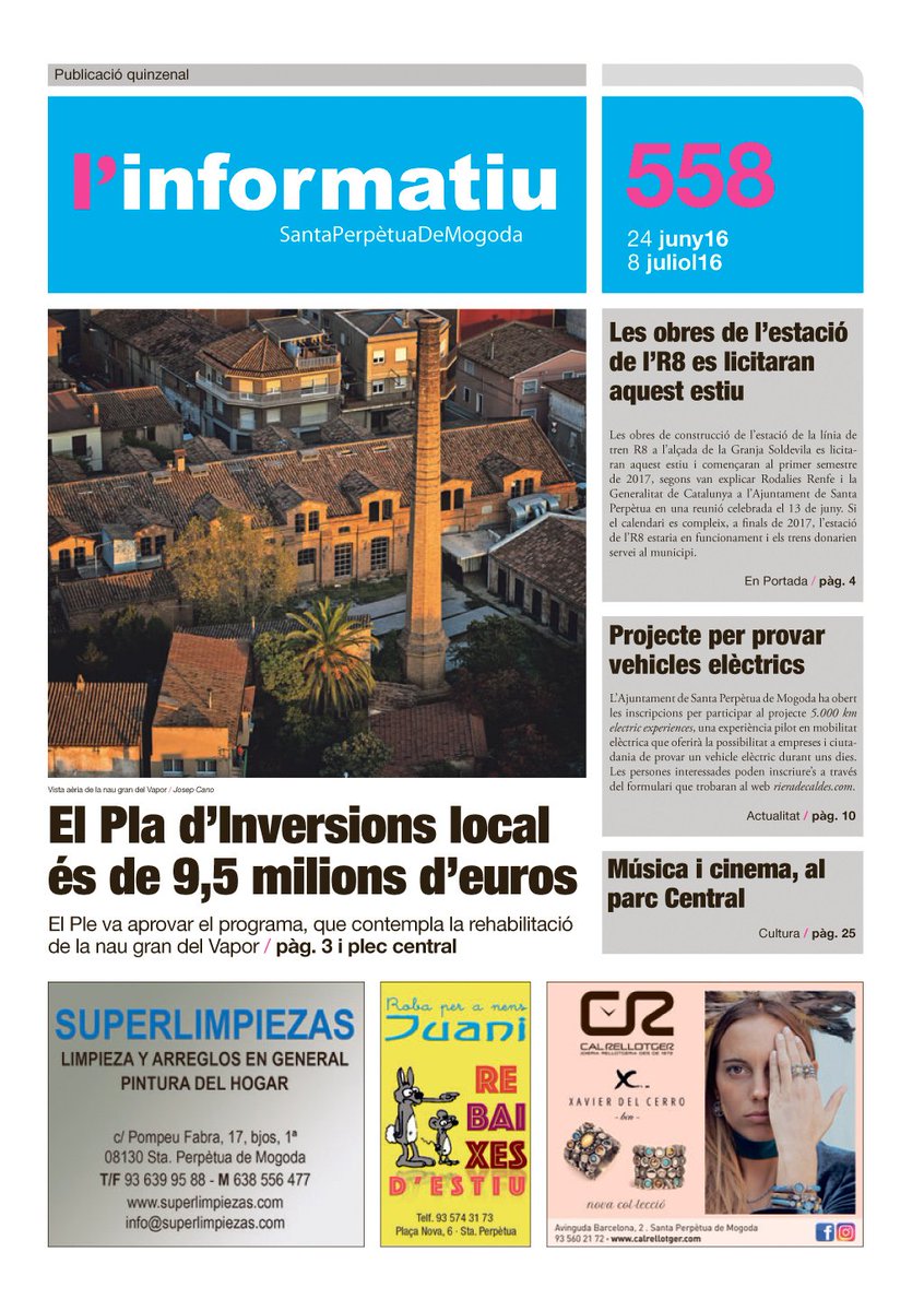 linformatiuSPM's tweet photo. Ja s'està repartint l'Informatiu 558
#PlaInversions #R8 # #EstiuaSPM #VehicleElèctric
Bona Revetlla! https://t.co/eyB2zSsMjw