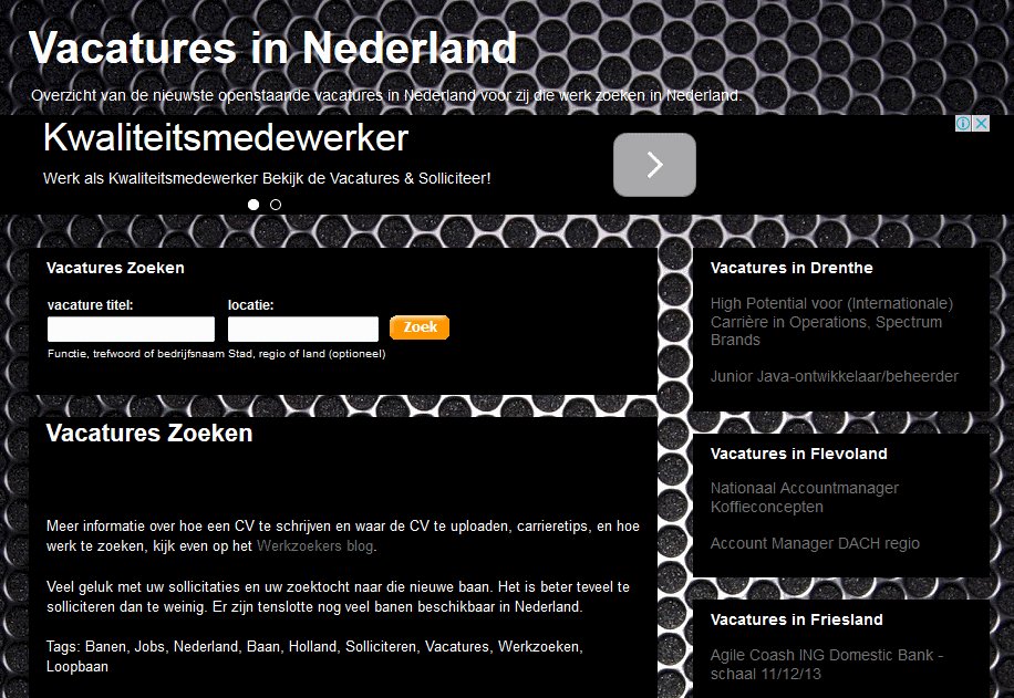 Volledig nieuw #Design van de website: vacatures-nederland.blogspot.com