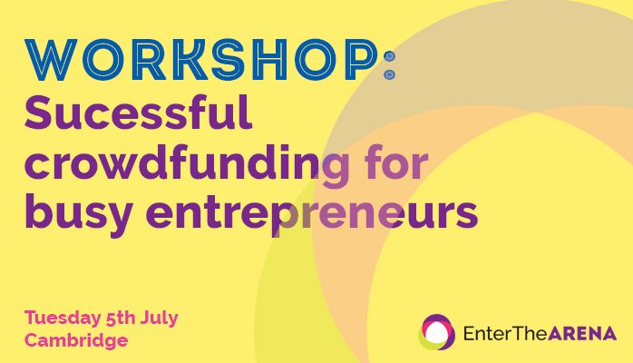Want to know how to make your #Crowdfunding campaign a success? Don't miss this workshop! goo.gl/NeSOvE