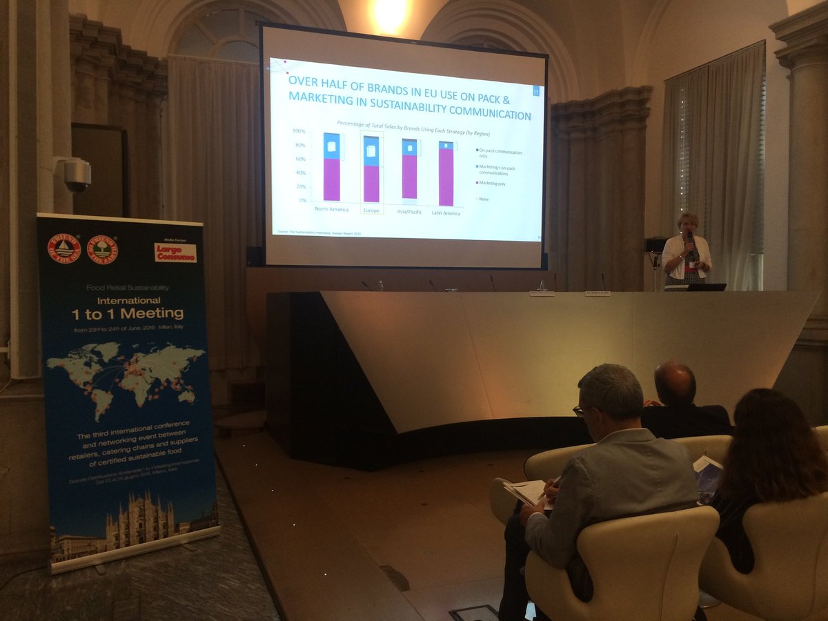 friendofthesea's tweet photo. Claudia Gapp from @Nielsen talks about sustainability communication at the One-to-One Meeting. @friendotearth https://t.co/KYgodvIe0N