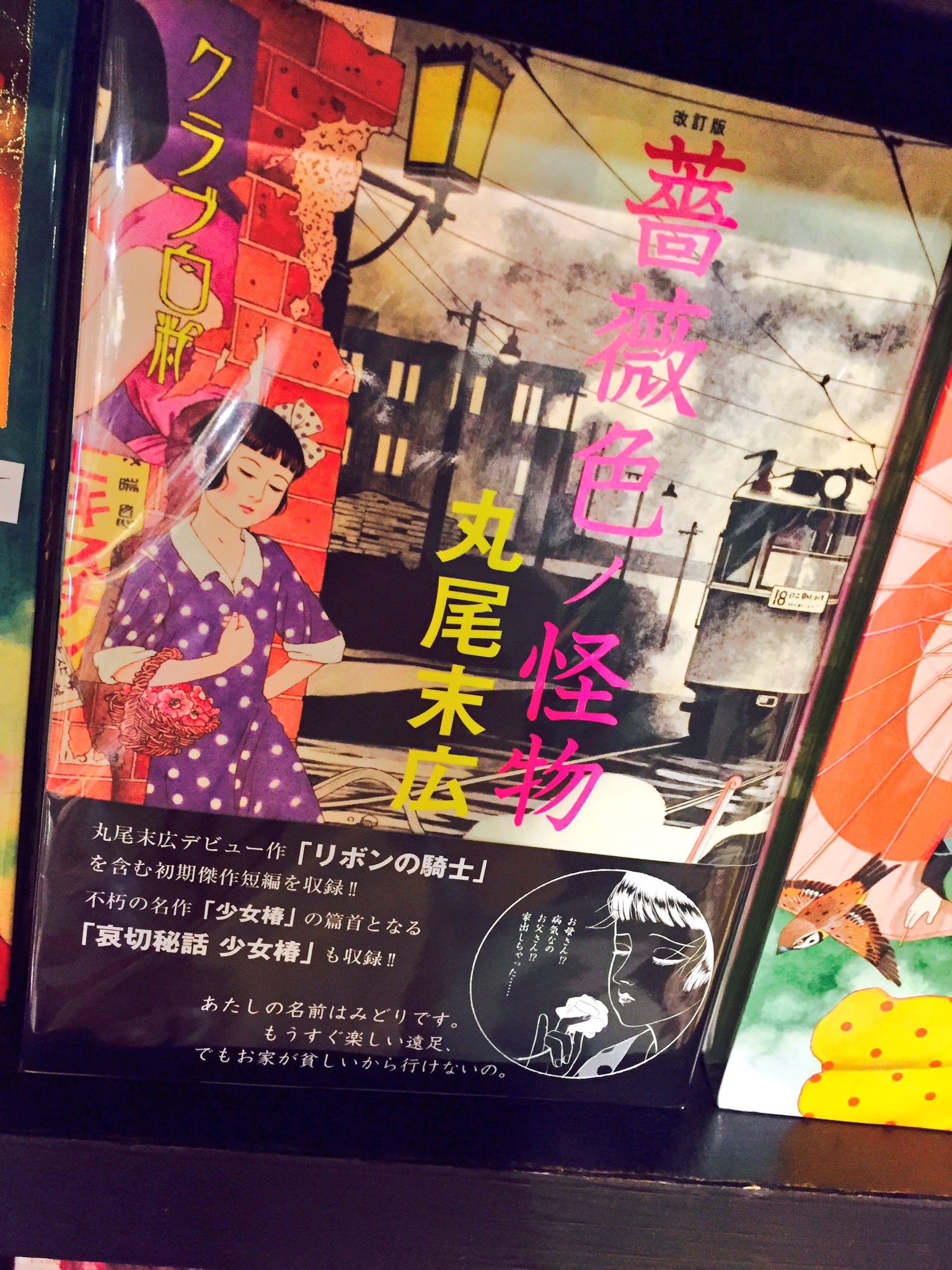 ヴィレッジヴァンガードヨドバシ博多 丸尾末広著 改正版の薔薇色ノ怪物 入荷しましたーっ カバーイラスト のみどりちゃんが可愛くて可愛くて 現在映画公開中 少女椿の単行本もあるよ おヒマな時お店に来てねっ T Co Nsajv9bapv