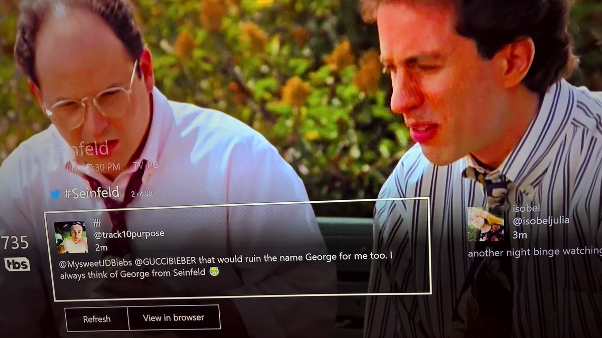 eze_would's tweet photo. @Xbox #OneGuide shows you tweets for the show you watching, nice! #Windows10 https://t.co/WhX6N07B1F