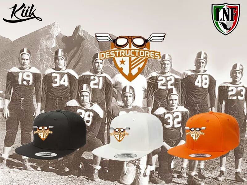GerardoRuiz_40's tweet photo. Tres para llevar porfis 🏈😎 #KiikSnapBack @LNFpro #DestructoresLNF #Football https://t.co/pEBQUjy2Ff
