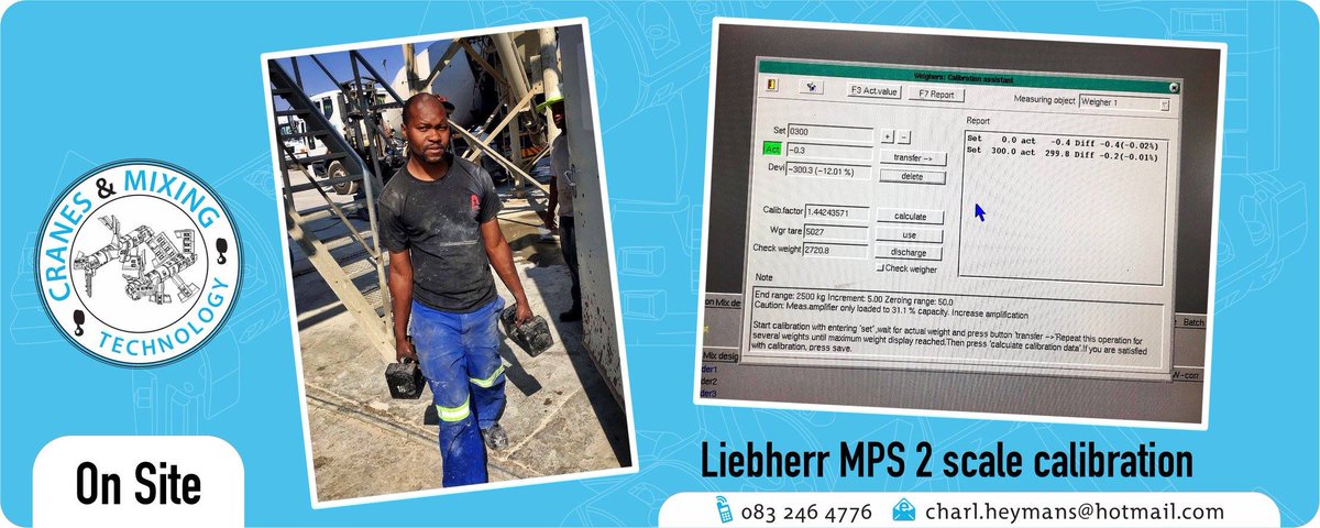 cmtechsa's tweet photo. On-site | Leibherr scale calibration
#cmtechsa #CranesMixingAndTechnology #onsite #scalecalibration #cirobertson https://t.co/1NxBk4FA1U