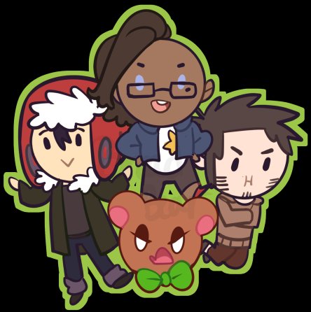 BreadBearArt's tweet photo. Thanks to my sister lending me her tiny tablet I was able to draw some stickers <3 https://t.co/cPZpGvZbL1