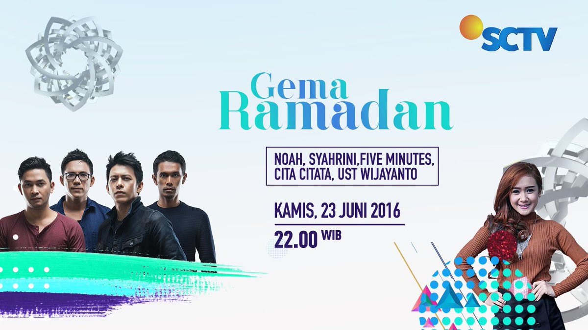 NOAH_ID's tweet photo. Saksikan "GEMA RAMADHAN" malam ini pkl 22.00 WIB di @SCTV_ https://t.co/q7QANToKHt