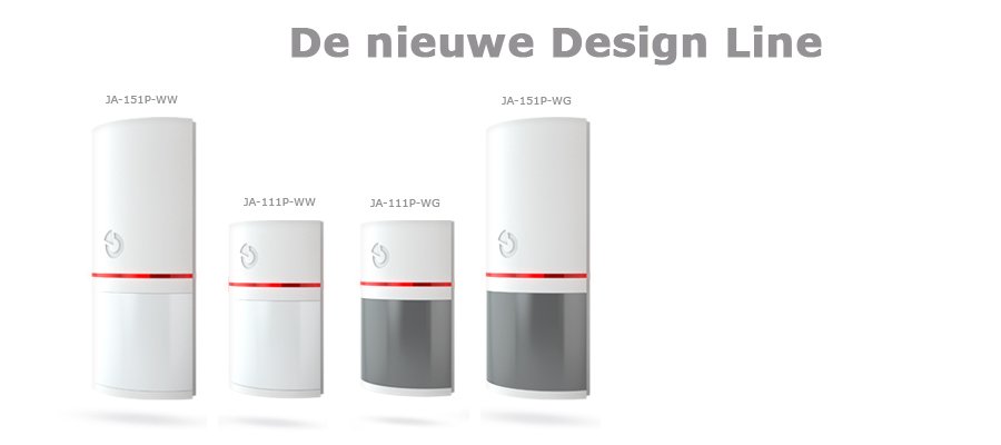 de nieuwe Design Line detectoren van Jablotron