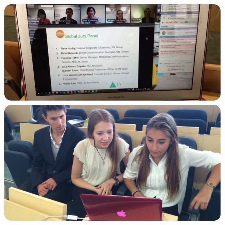AnnaSerraTena's tweet photo. Ready! @Reckapcompany from @colemontse representing Spain on the SIR Global Final!Good luck to everyone! @JA_Europe https://t.co/zvOrVY4qns