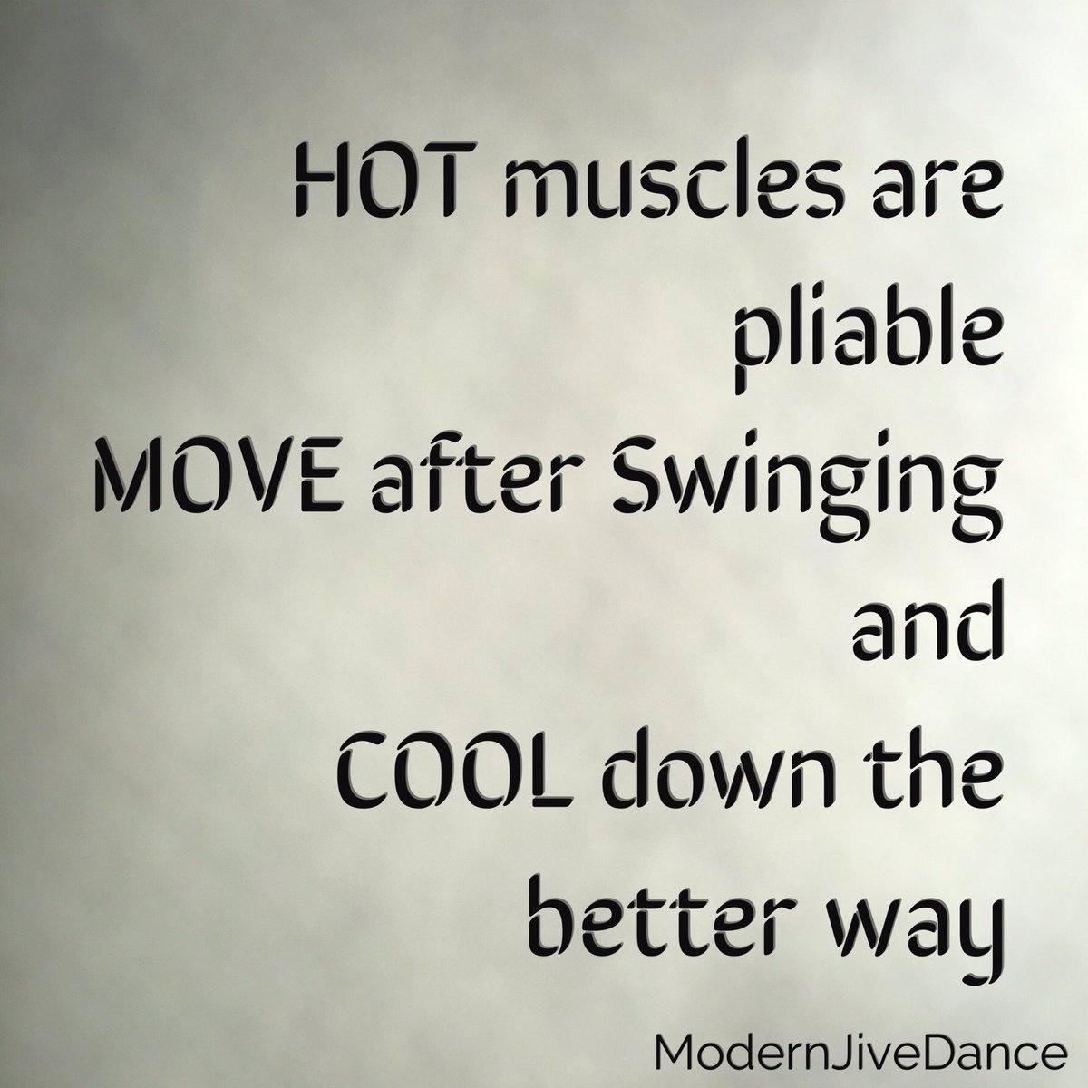 ModernJiveDance's tweet photo. HOT muscles are pliable
       MOVE after Swinging and
                 COOL down the better way https://t.co/S7c4A0so2W