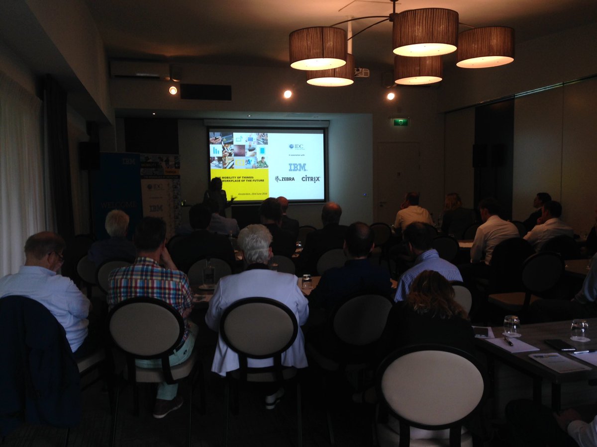 McDonaldButler's tweet photo. And so it begins. Introduction from Heena Jethwa @IBMBenelux #tmot16. Loving the #interactivity. #mobility https://t.co/nWx4v3V1IW