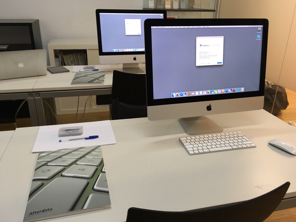 Afterdata's tweet image. ¡En 10 minutos empezamos el primer #curso de #Filemaker15 en Madrid!
