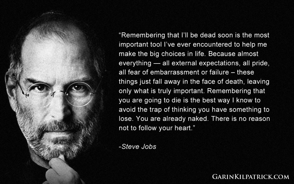 ProjectMeBook's tweet image. The enlightening power of death ... by #SteveJobs. #LifeLessons