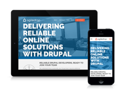 Iztok's tweet photo. Just for #DrupalDevDays, @agiledrop team refreshed our #Drupal 8 website: https://t.co/50QxXbhEGk https://t.co/LYCtGwEWbr