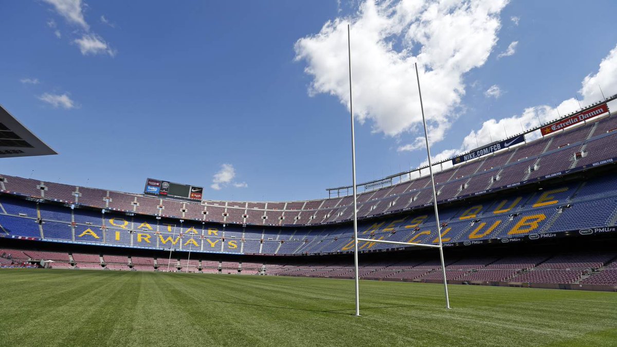 DptesPrincesa's tweet photo. El Rugby en España sigue de suerte. Mañana, el Camp Nou acoge la final del Top14 entre @RCTofficiel y @racing92 https://t.co/UMm6Ru2ARp