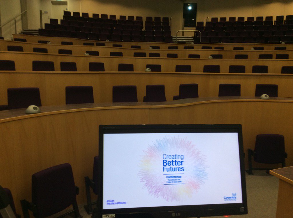 mjenkins571's tweet photo. #CUcbf Creating Better Futures conference, full programme, ready to start https://t.co/Pp9b2Q3bSk