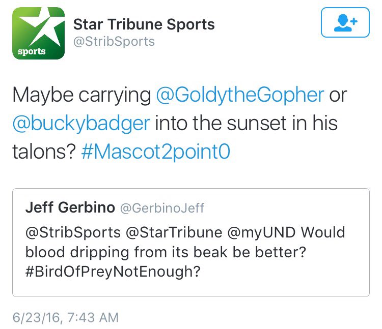 GoldytheGopher's tweet photo. .@StribSports I always thought your logo was green because you liked the color, but now it makes sense #StopStrib https://t.co/93HegX27dV