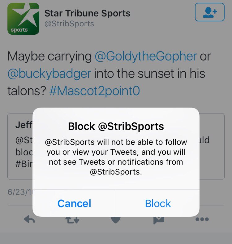 GoldytheGopher's tweet photo. .@StribSports I always thought your logo was green because you liked the color, but now it makes sense #StopStrib https://t.co/93HegX27dV