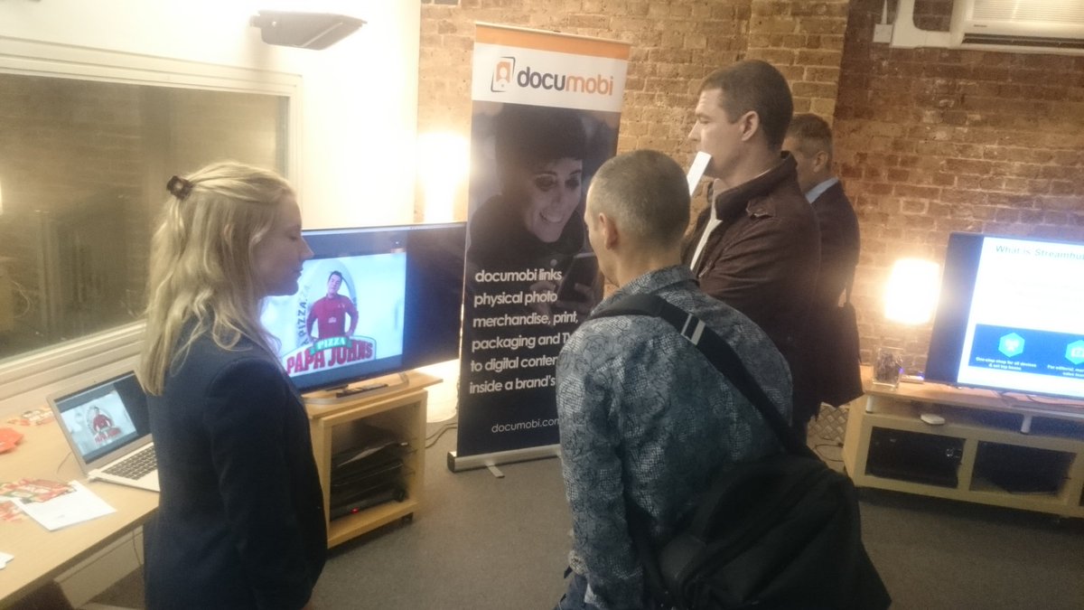 TVTriangle's tweet photo. Sophie from @documobiFUSE is showcase their API tech linking TV media to mobile campaigns #LDNTechWeek #TVMeetsTech https://t.co/Rd2hCz61ve