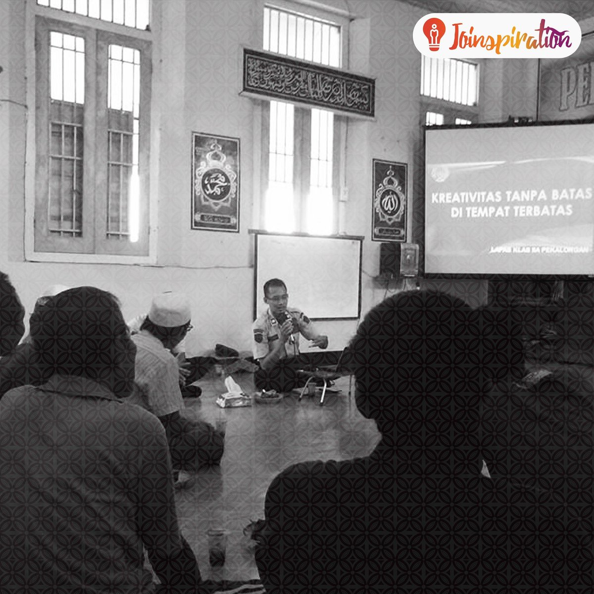 Salah satu pembicara #Joinspiration. Beliau adalah Pak Anang, seorang founder Kelas Inspirasi Lapas.