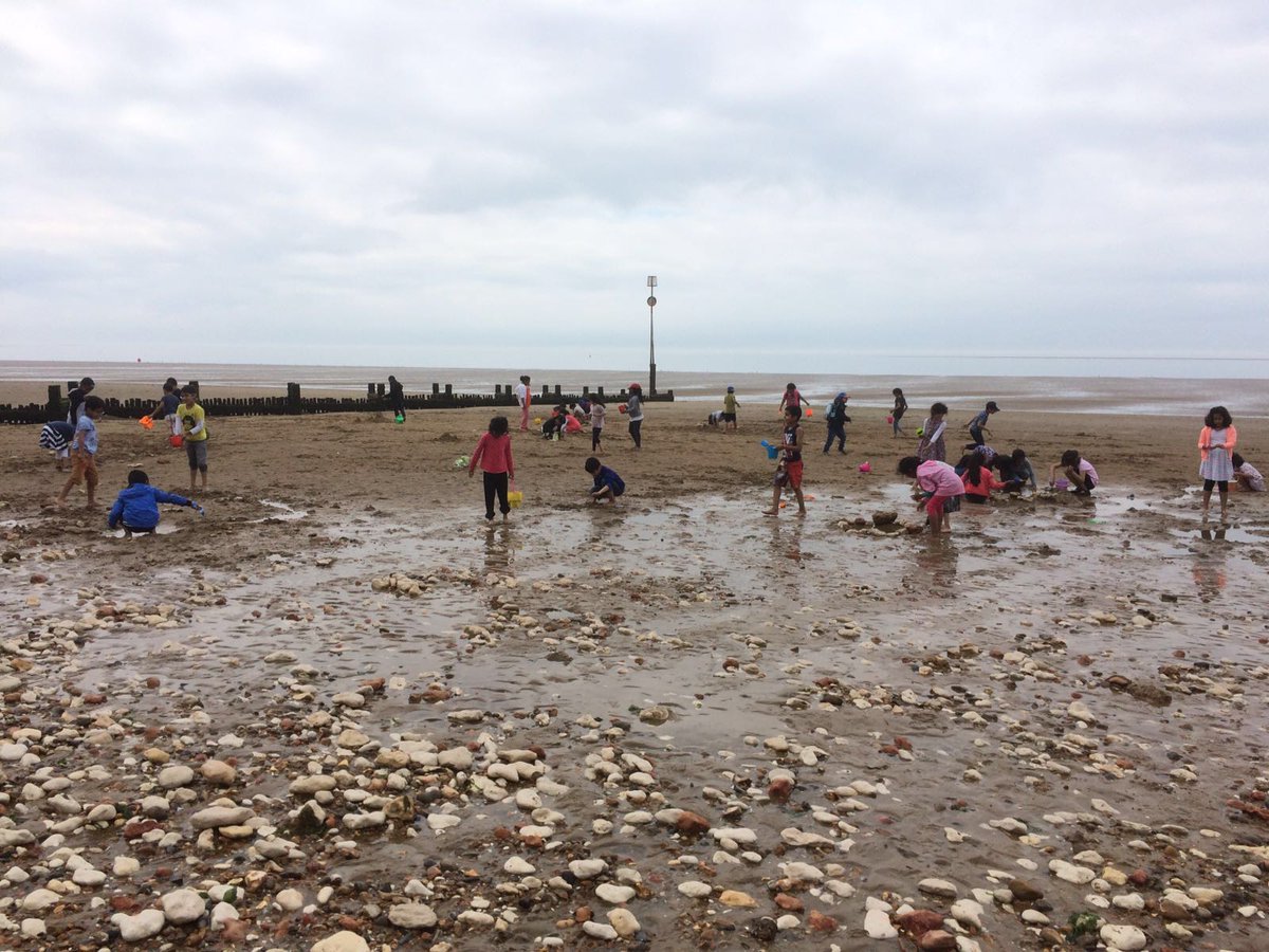 Yr2 having a fantastic time on the beach at Huntstanton
