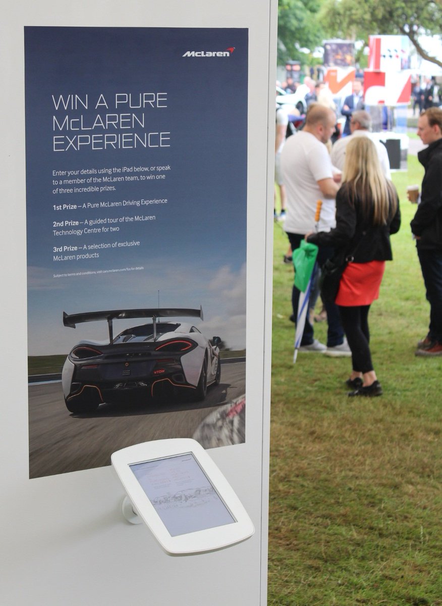 McLarenAuto's tweet photo. At @fosgoodwood? Don't forget to enter our draw to win a #PureMcLaren driving experience! #FoS #McLarenFoS #McLaren https://t.co/F8zCeAOFJ8