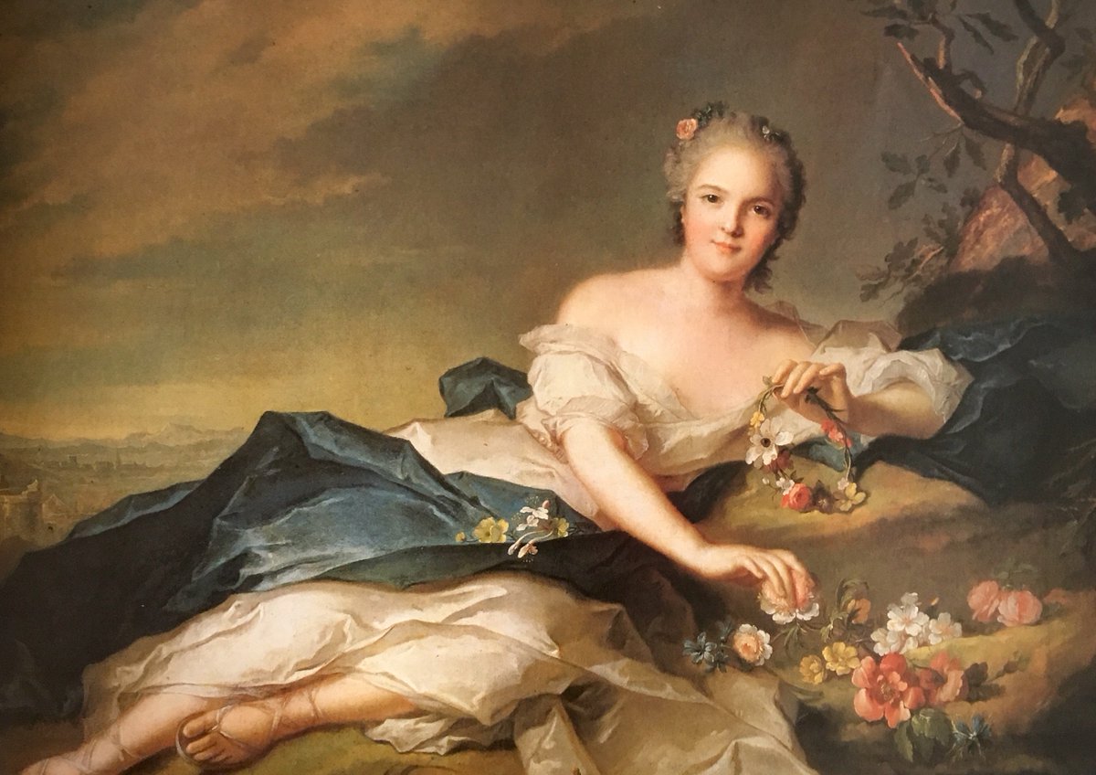 Henriette of France as Flora, 1742~Jean Marc Nattier #Uffizi Gallery, Florence