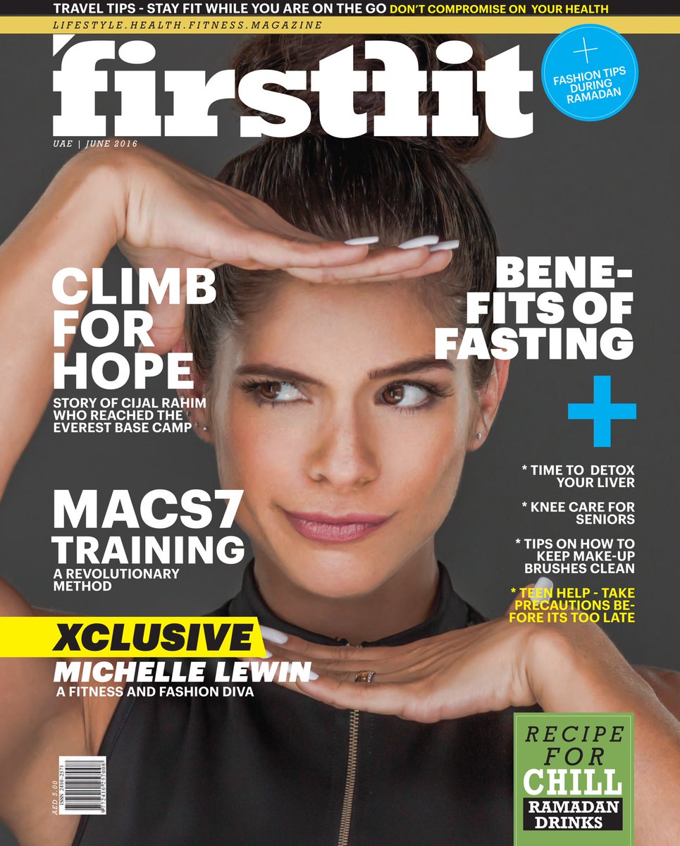 Michelle_Lewin's tweet image. Cover in United Emirates✔️
-Portada de la revista First Fit en Emiratos Arabes Unidos!
✔️By @chrisheadshots
