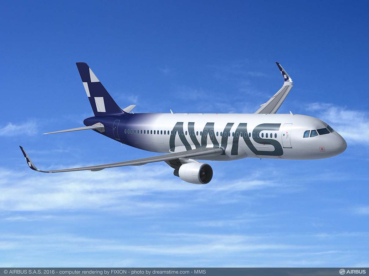 Airbus's tweet photo. Thanks @AWASnews for placing an order for 15 #A320 Family aircraft. https://t.co/8vfS5UK2jJ https://t.co/aZt4MR8xh4