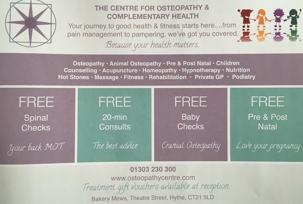 ShoutOutShepway's tweet photo. We highly recommend these guys! Great range of services #osteo #accupuncture https://t.co/tmUB7tEN5F @Kitkatperks https://t.co/zmG2ToPC9u