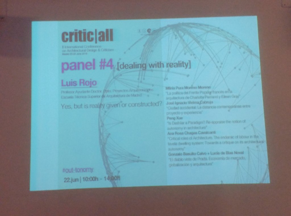_basulto's tweet photo. Thank you so much to @criticallconfer for these three intense days discussing about out-tonomy and architecture https://t.co/0GCkXRazWV