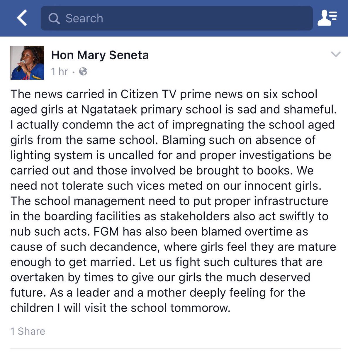 Mashua's tweet image. Six children from the same school impregnated and the excuse to defile the kids it&apos;s &quot;hakuna stima&quot; @HonSeneta TY!!