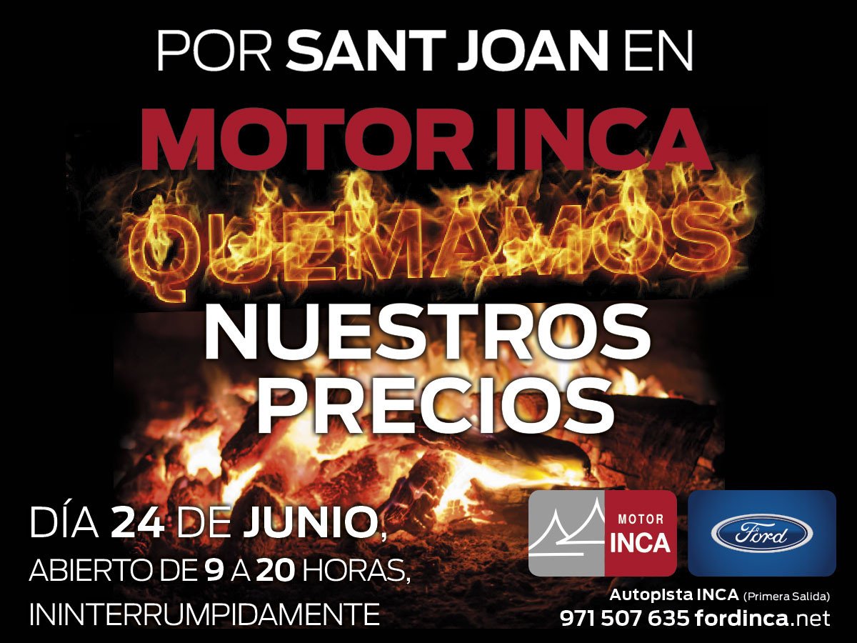 MotorInca's tweet image. Hoy y mañana... ¡Quemamos nuestros precios! No te lo pierdas y ven a #MotorInca.
#Mallorca #coche #automoción