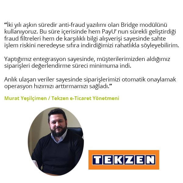 PayU_TR's tweet photo. Bizi bir de üye işyerlerimizden dinleyin. #PayUBehind #Tekzen https://t.co/1XhfEg34xo