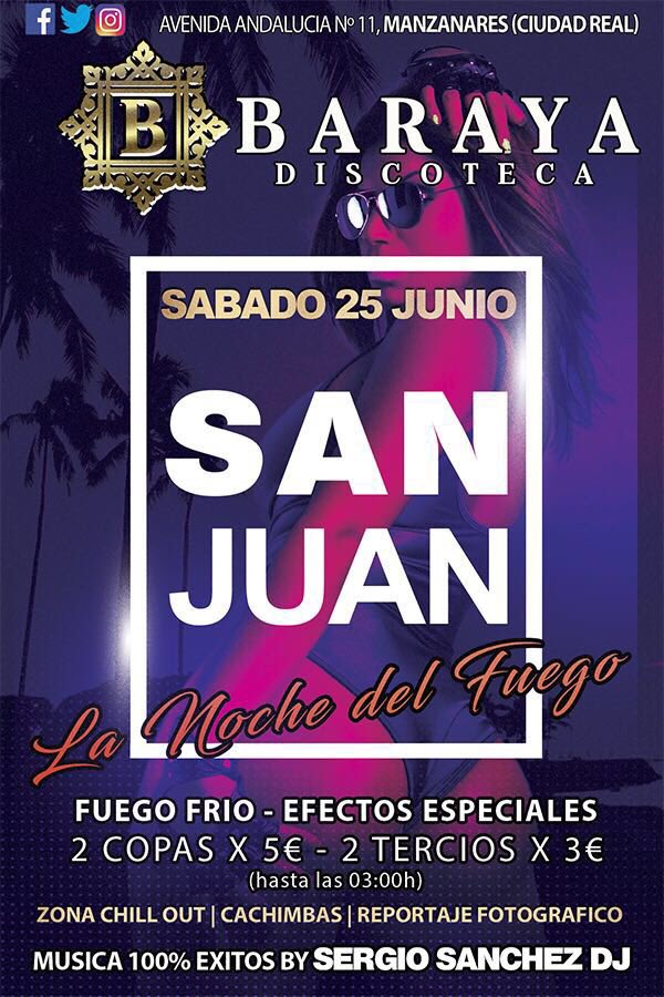 BarayaDiscoteca's tweet photo. 🔥Baraya está que arde🔥
Este sábado tenemos SanJuan la noche del 🔥🔥 https://t.co/6TaxmOAc56