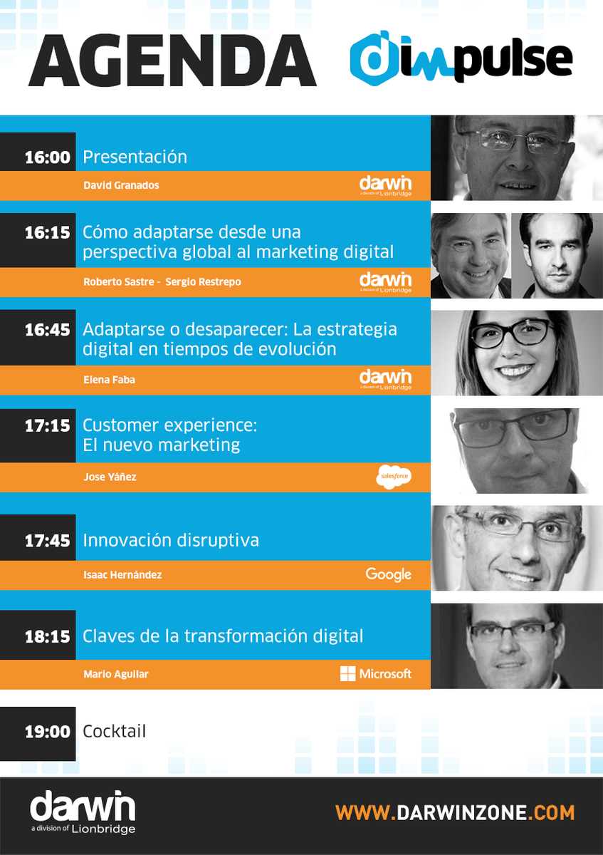 darwinzone_ES's tweet photo. ¡Ya tenemos agenda #dimpulse! Regístrate gratis en https://t.co/hSUWDgXCjx y no te pierdas nada el 29 de junio. https://t.co/ohA9YjBTE5