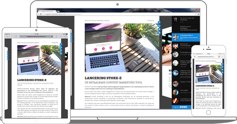 StoreEnl's tweet photo. Store-E-zines, voor #contentmarketing en/of het verbeteren van de interne communicatie. https://t.co/zaG4VIDd15 https://t.co/VEBHNY7obV